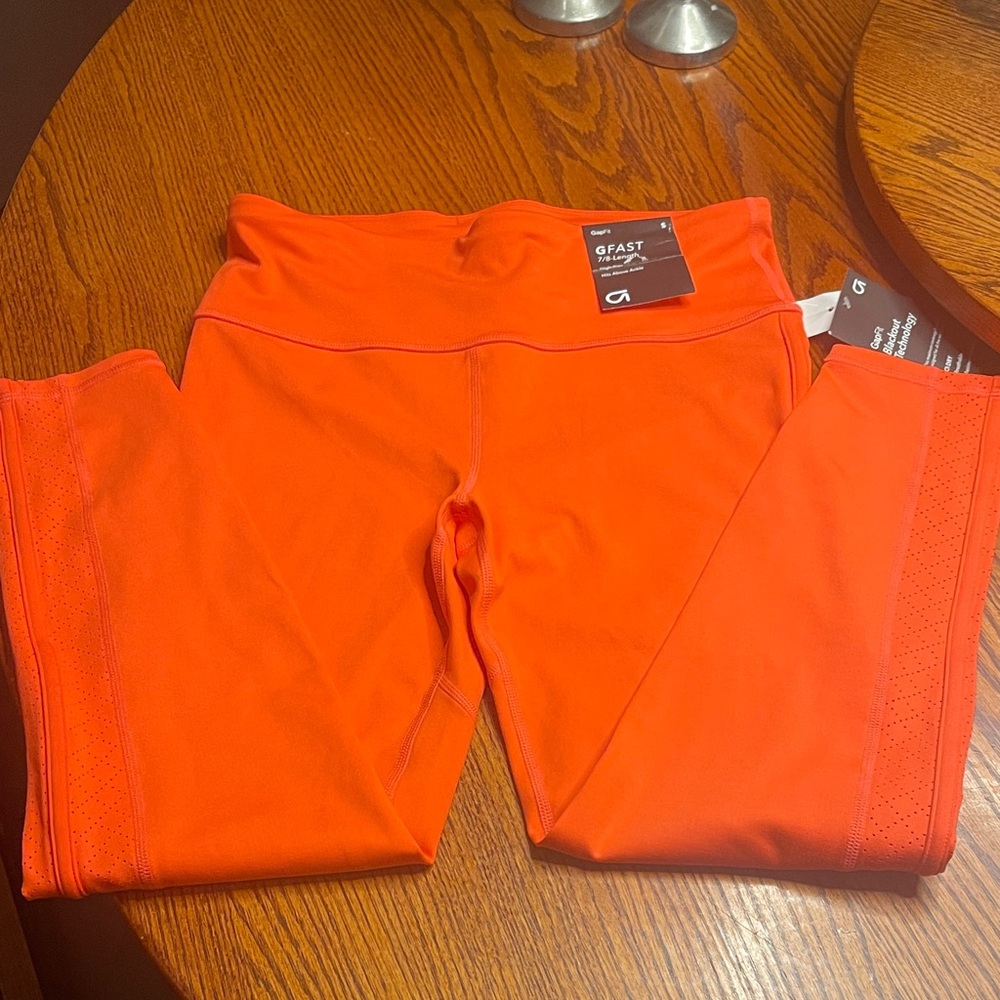 GAP GFAST 7/8 length high rise  Bright Orange Leggings
